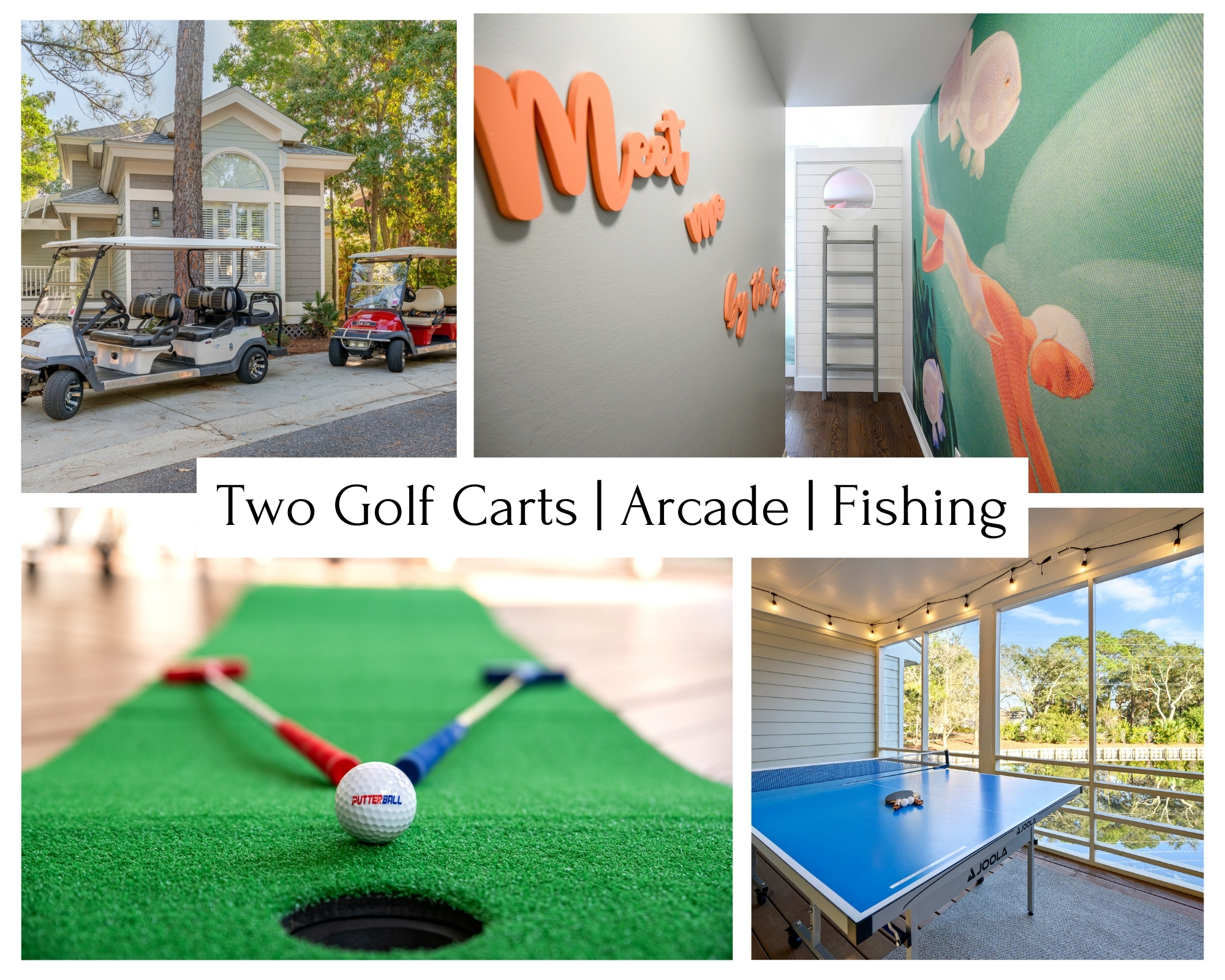 Two Golf Carts Indoor Games Resort Activities