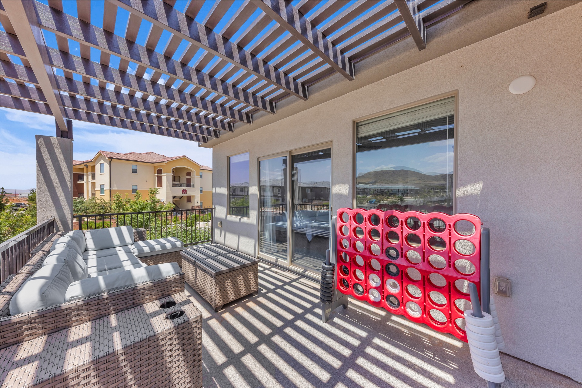 Shaded deck with games & views