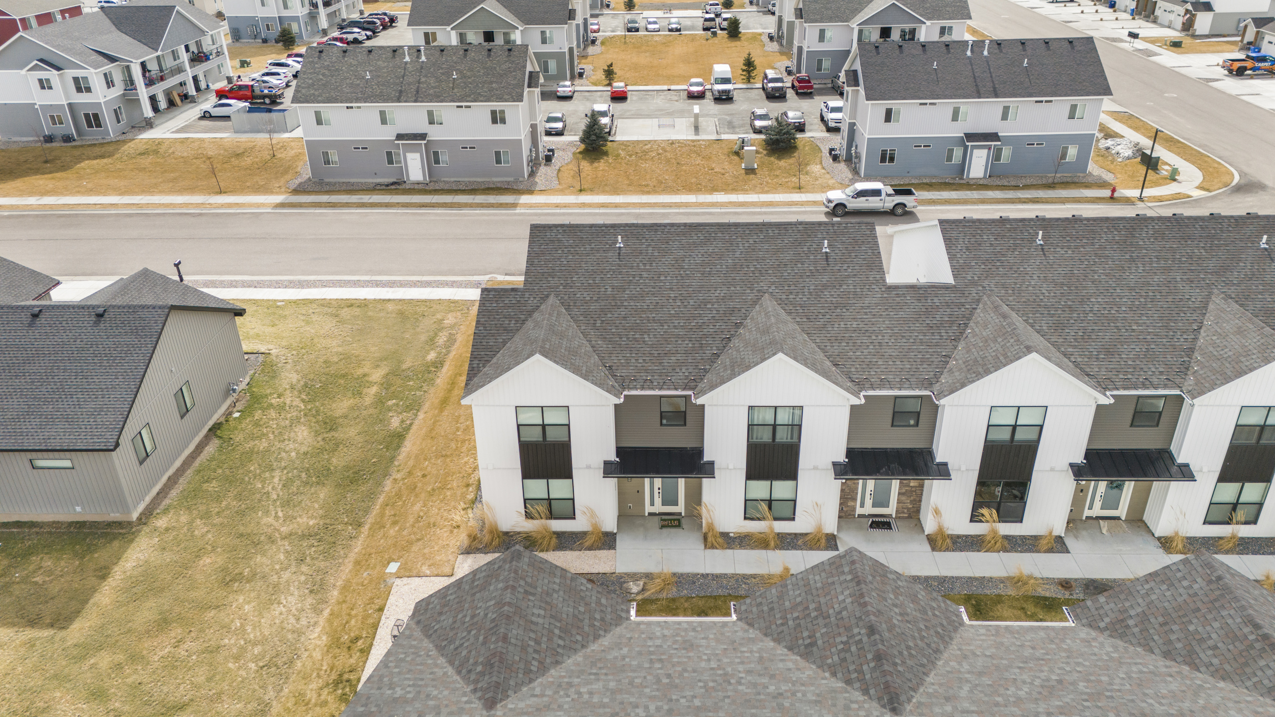 Exterior of the home with view of front door.