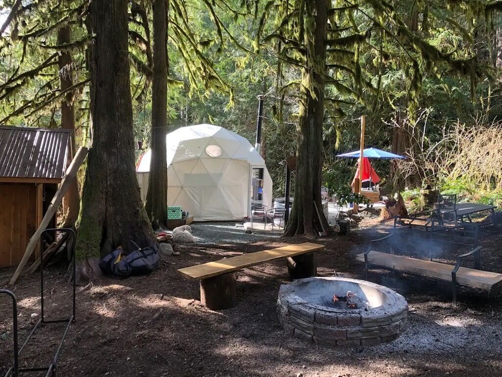 Exterior of the dome + Firepit