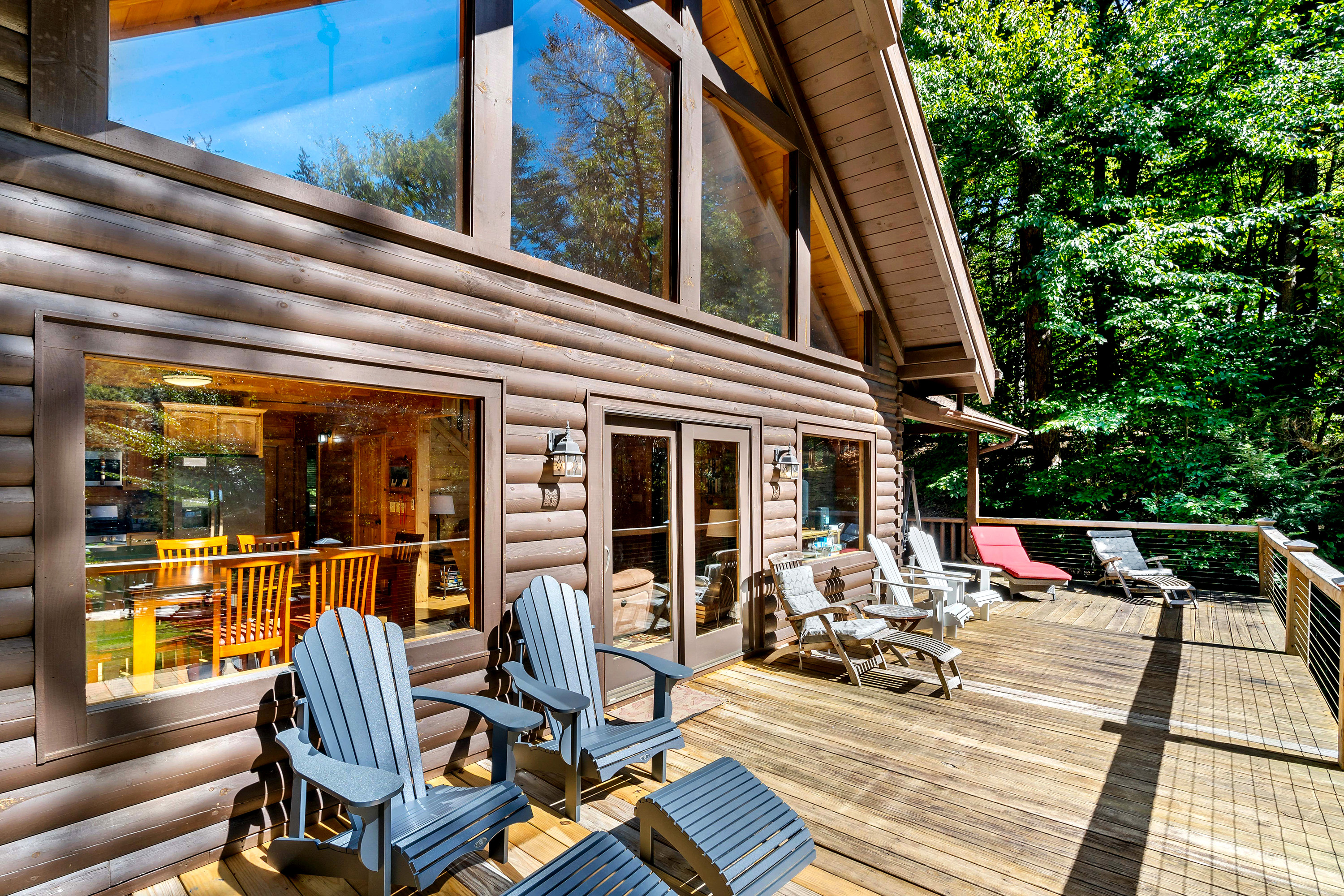 Plenty of seating on the large deck