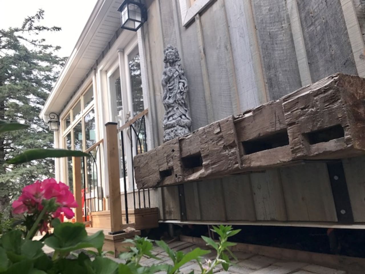 Located in private back yard.