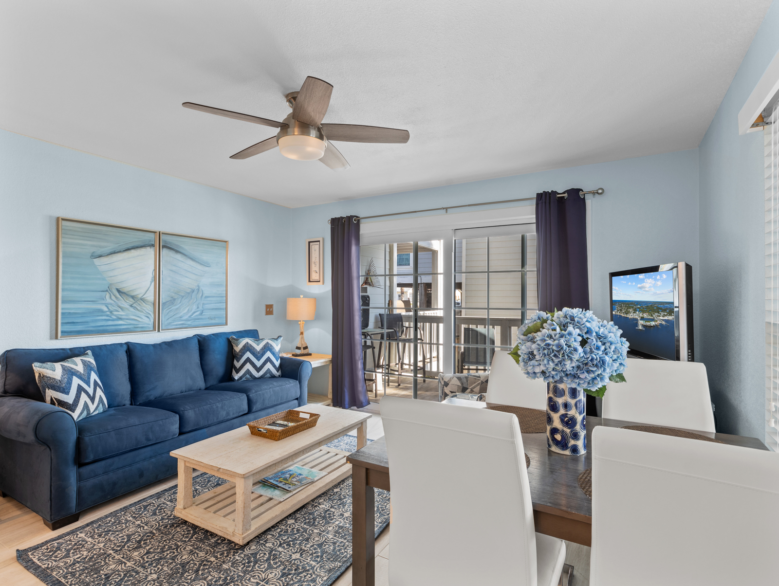 Comfortable Living Area with Dining Table 