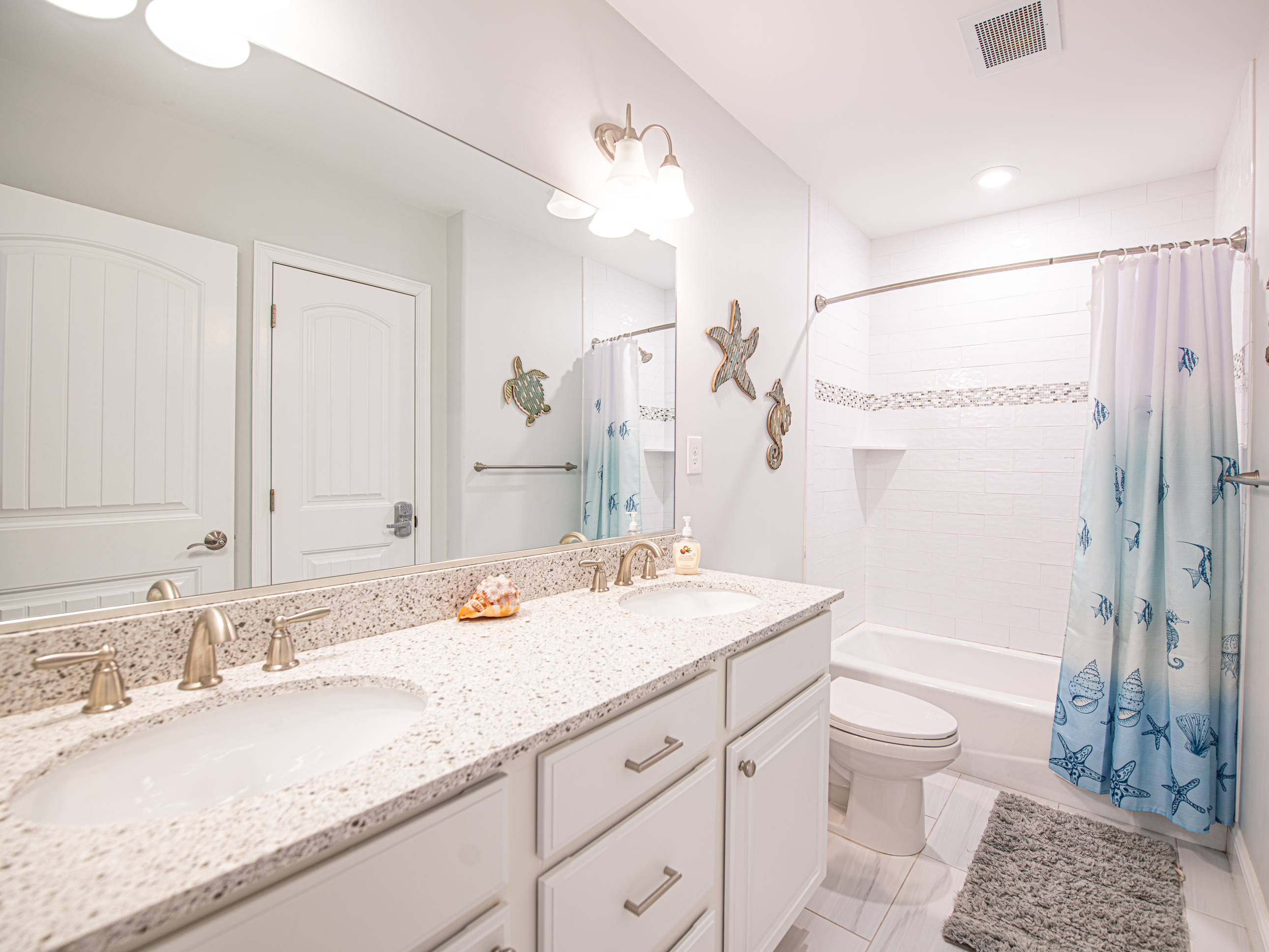 Bathroom #2 - with double vanities and combo tub/shower