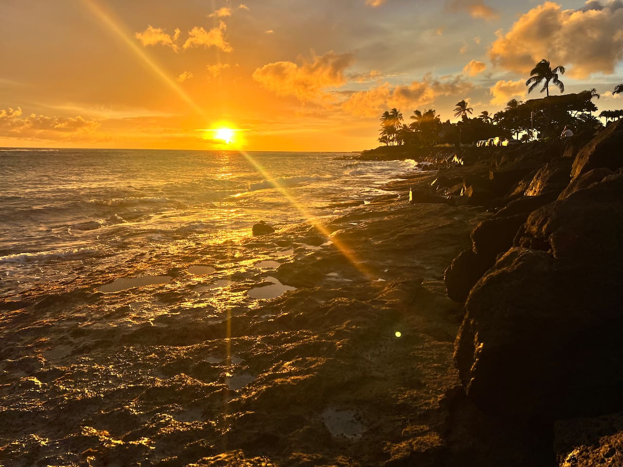 View from Lawai Beach, right across from the Penthouse. Famous for snorkeling and surf breaks.