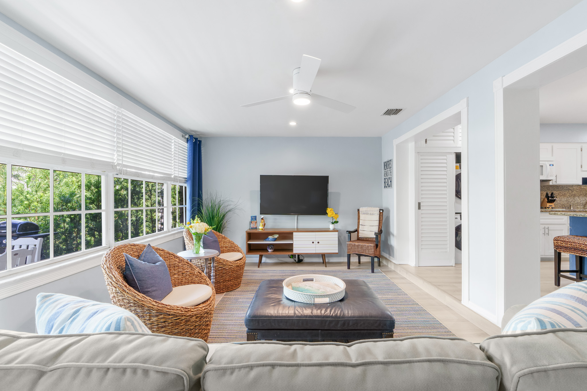 Enjoy your seat on the couch after a long day at the beach