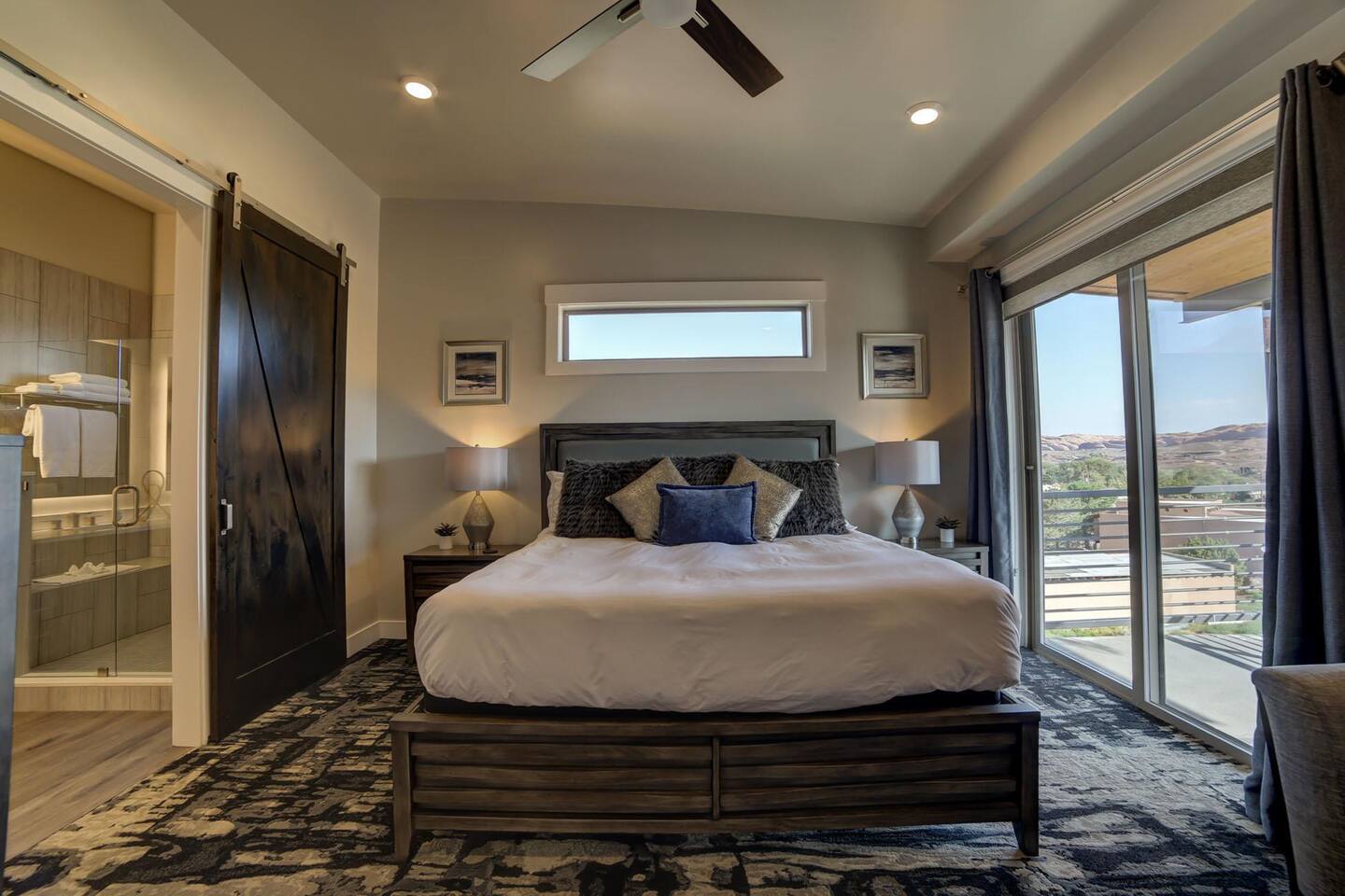 Master bedroom with king bed