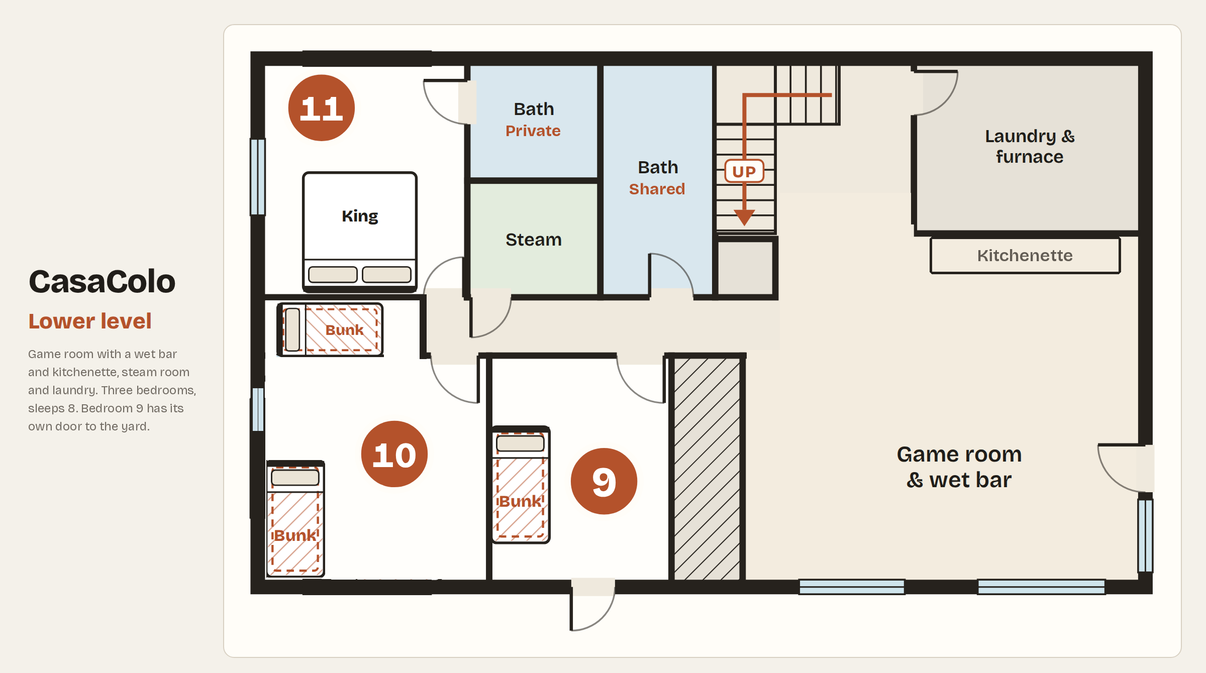Lower level floor plan