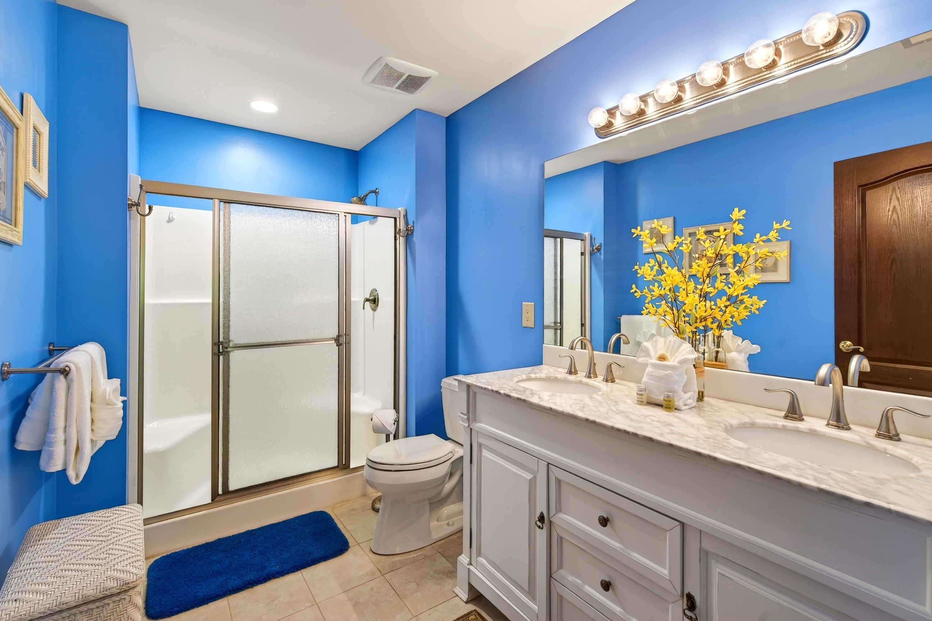 Lower level additional room 2 has an en-suite bathroom with a shower