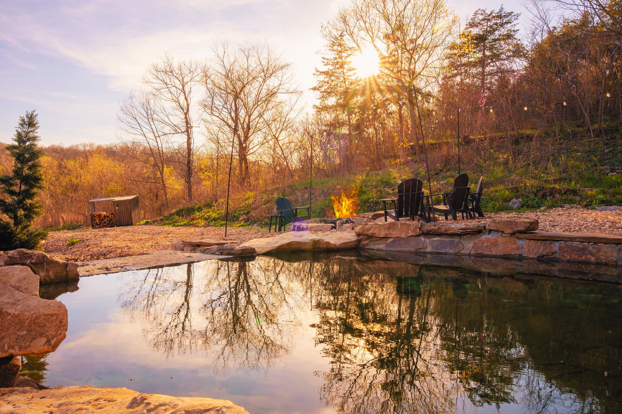 A rare spring-fed grotto pool—perfect for a refreshing dip or quiet escape