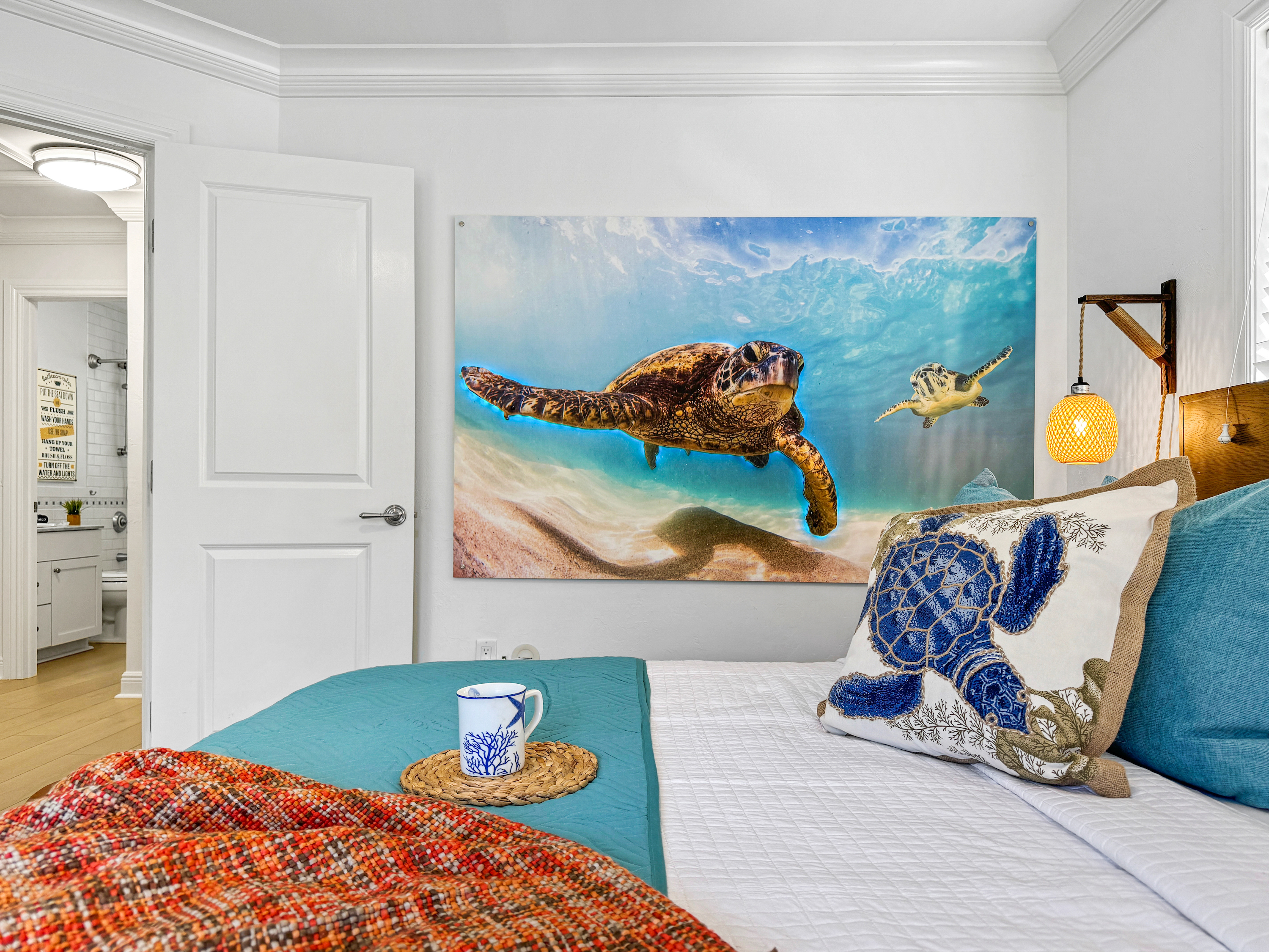 Right around the corner is the Turtle Room.