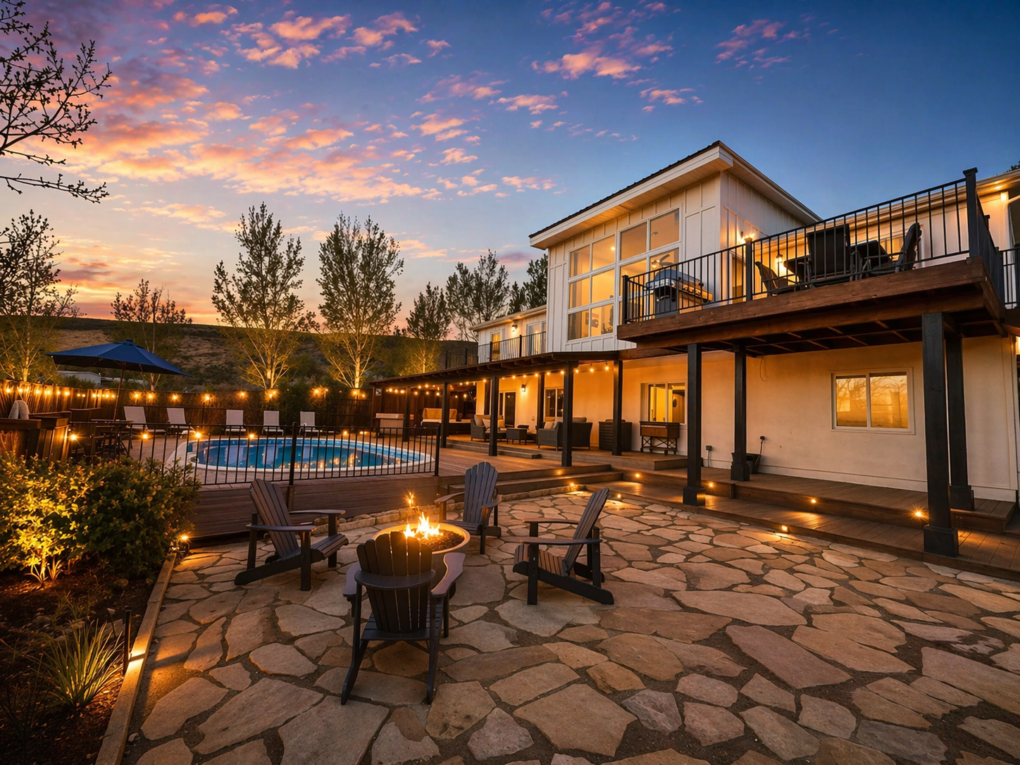 Outdoor Living Space with Fire Pit 