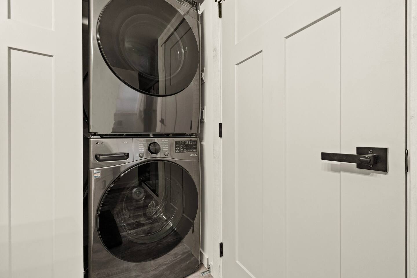 A full-sized washer and dryer are available for your use behind the door in Bathroom #1