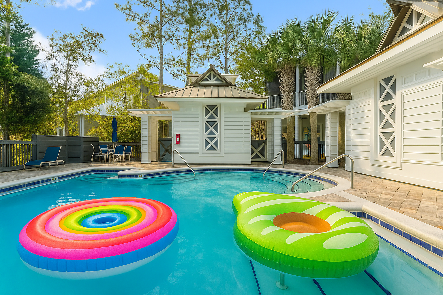 Relax in the pool after the beach