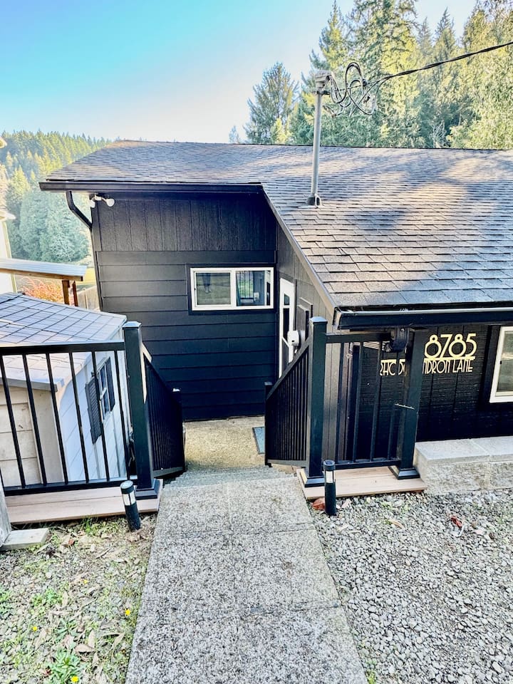 stairs down to house