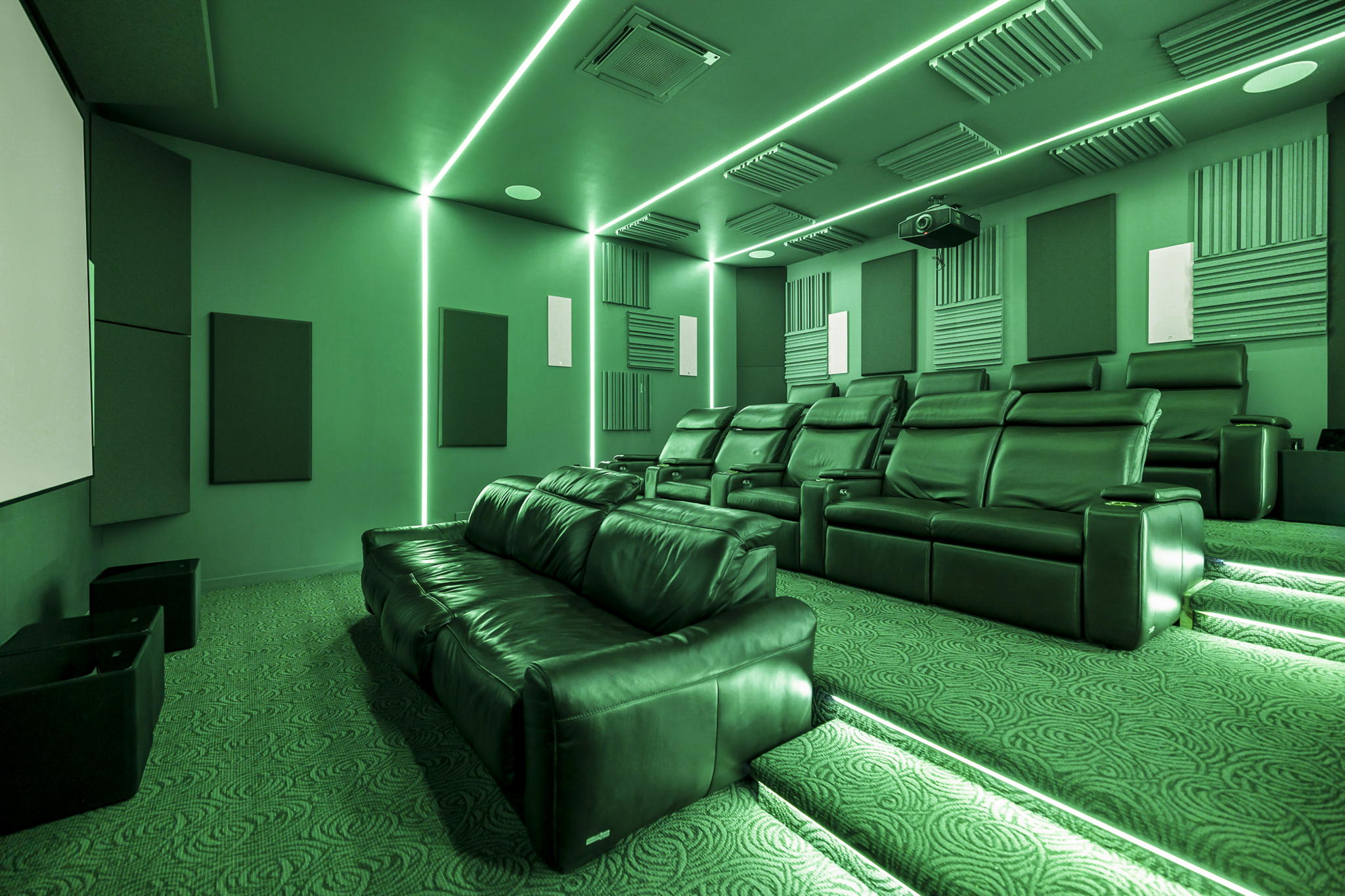 Custom theater room.