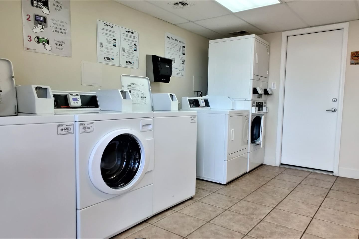 Laundry facilities just a few steps away.