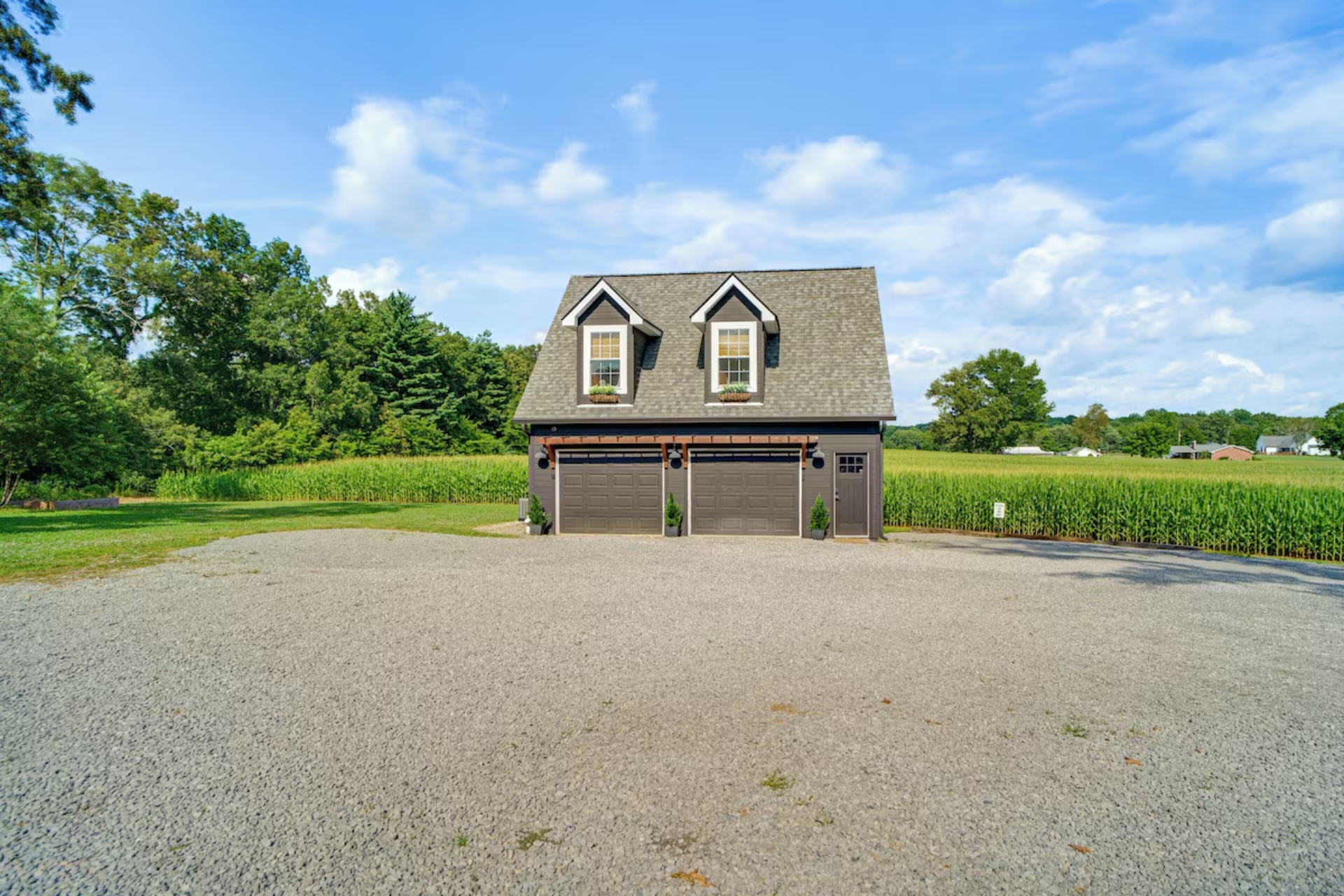 The Farm Loft is located over the garage.