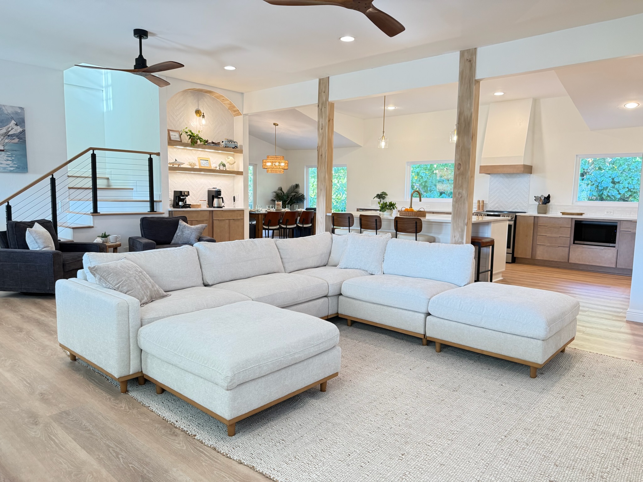 Open spaces beautifully and comfortably designed for gathering and making memories