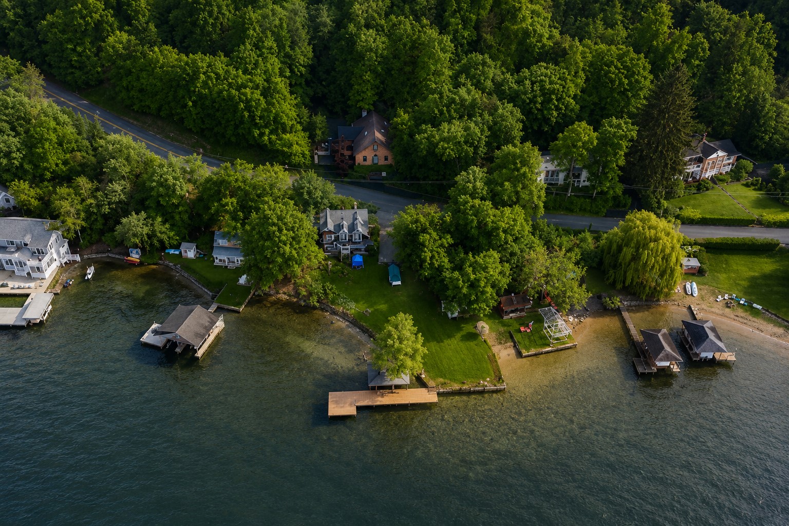 Just steps from the water, this serene wooded getaway provides the perfect balance of privacy and lakeside living 🚤🌲🌅