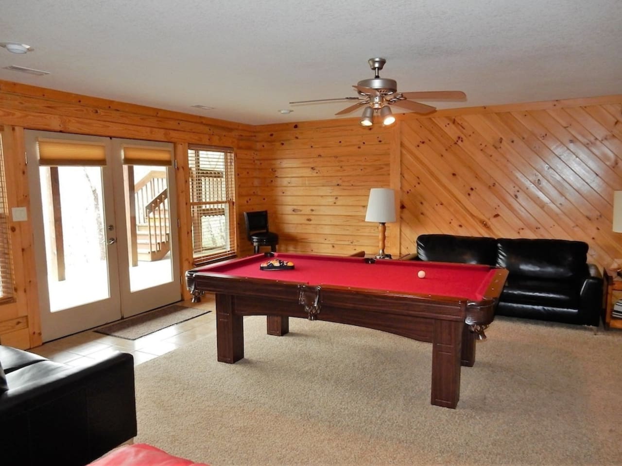 Game room area pool table 
