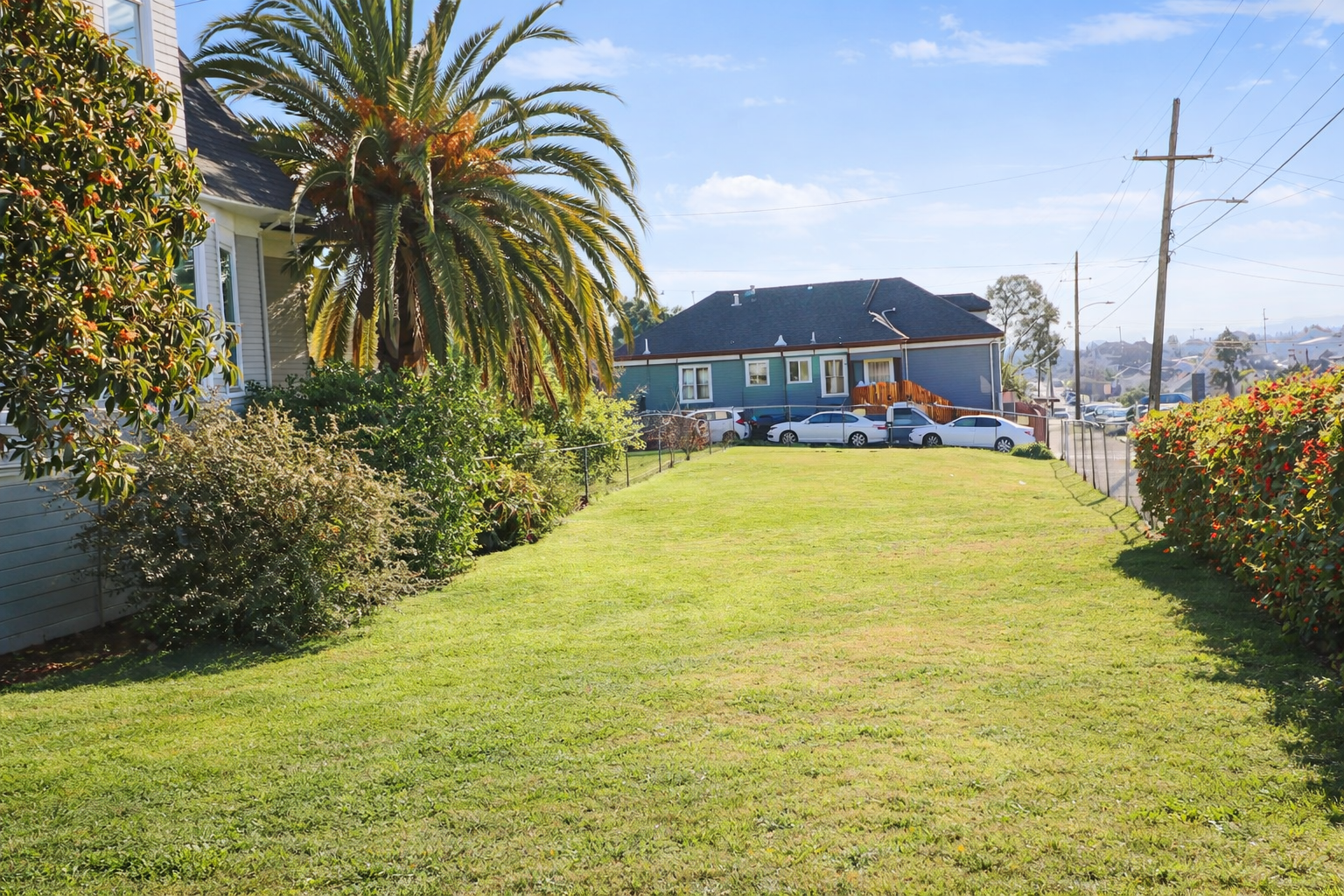 Enjoy the expansive, lush green lawn . Perfect for events.