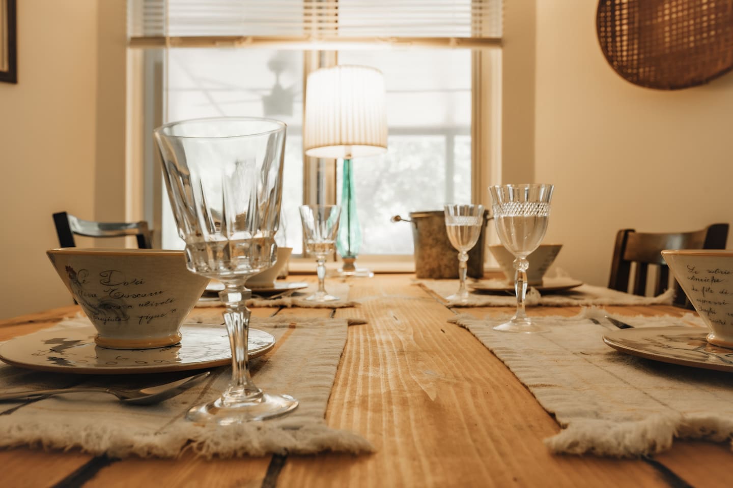 kitchen with dining table for 6