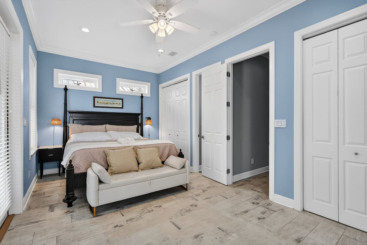 Second floor primary bedroom king size bed