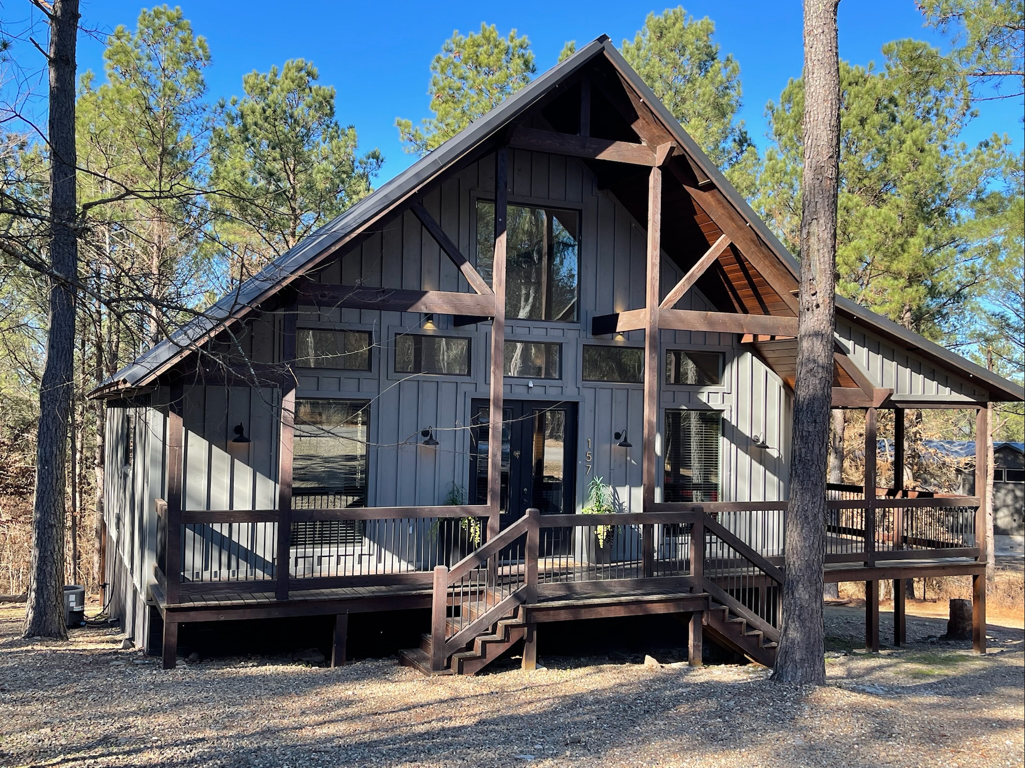 Romantic couples cabin, First Kiss.