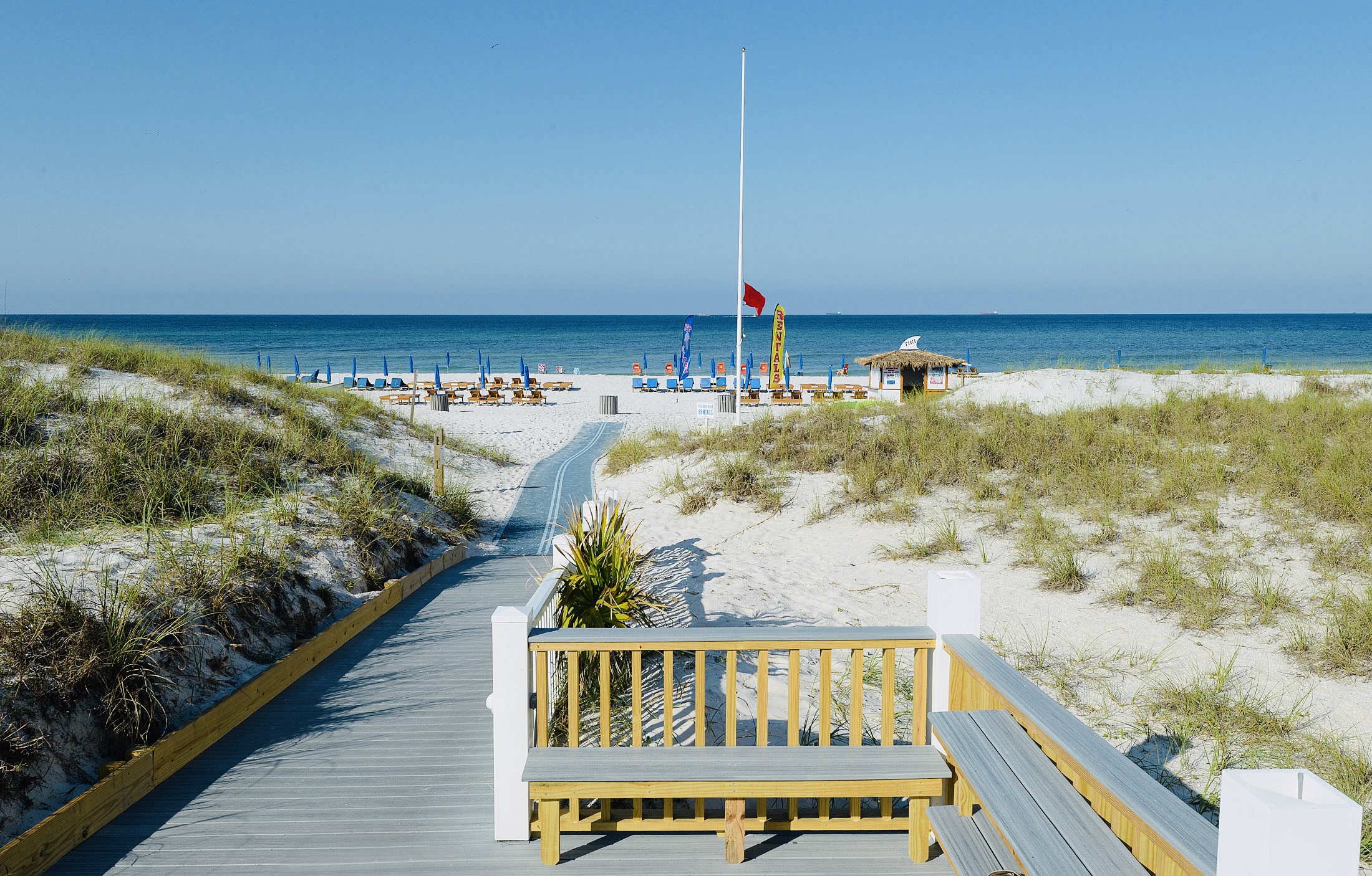 Resort has private access to beach plus two chair rentals included with booking!