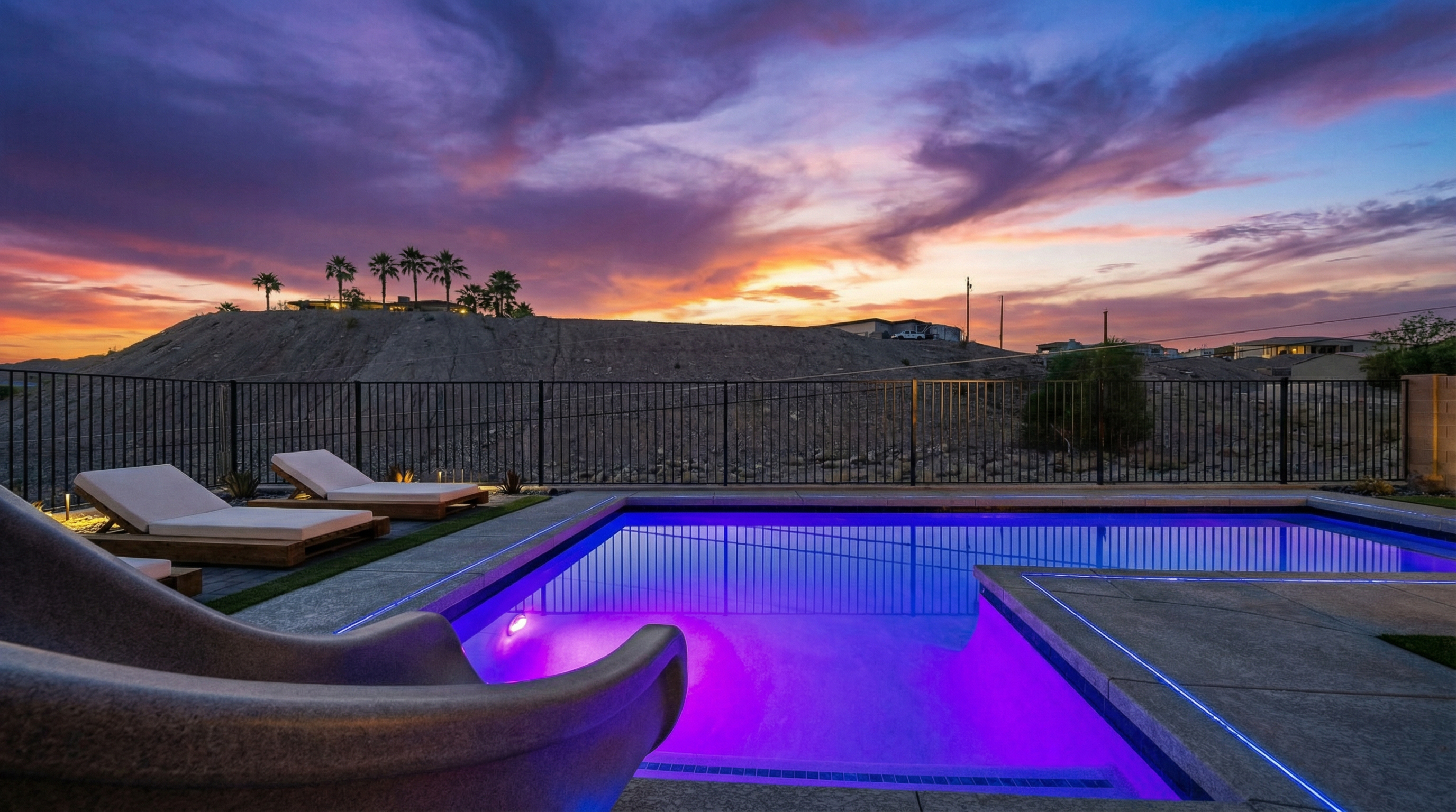 Pool and waterslide for hours of fun!