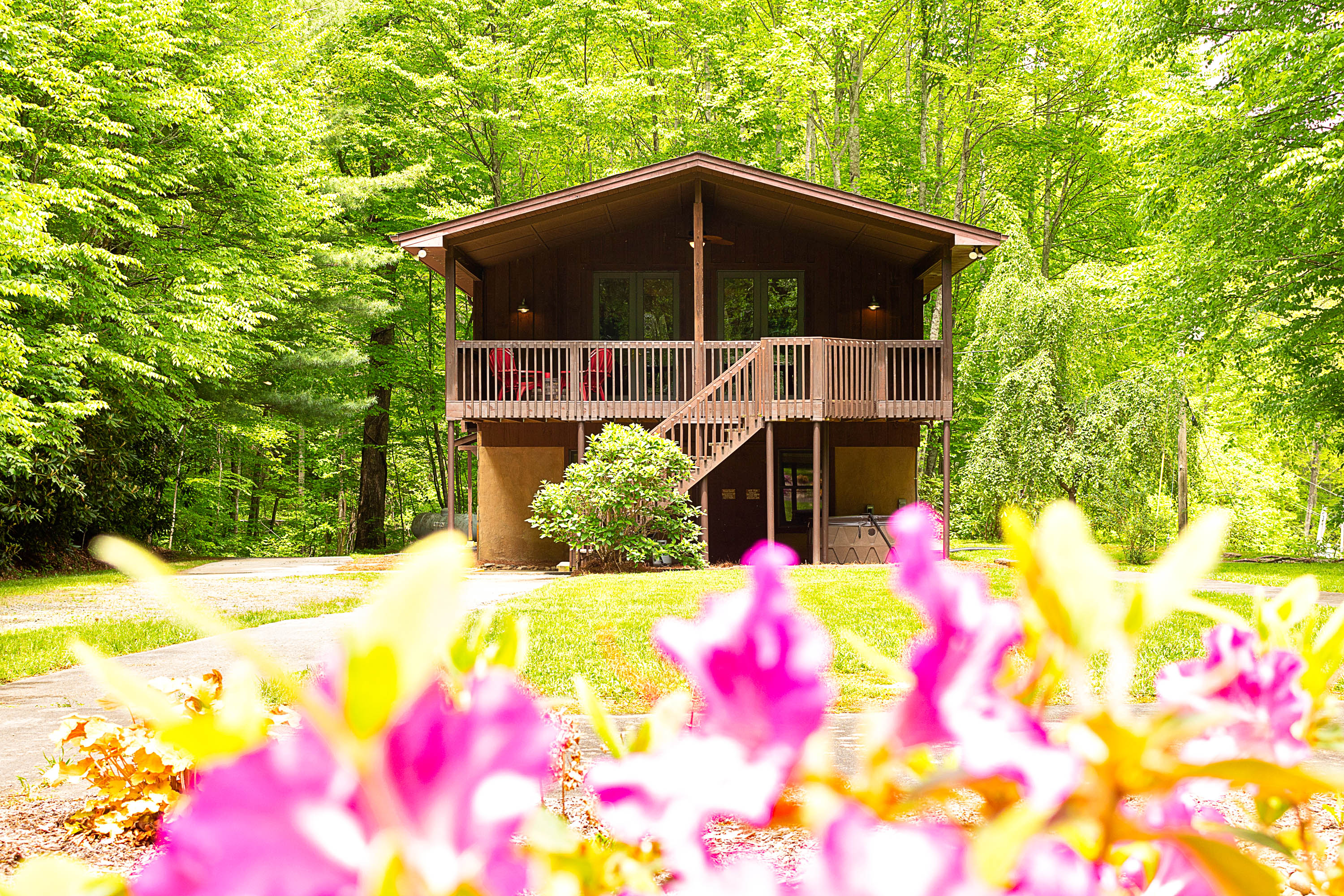 The outside of The Historic Ol Gun Range Cabin! Peaceful and quaint with lots of history!