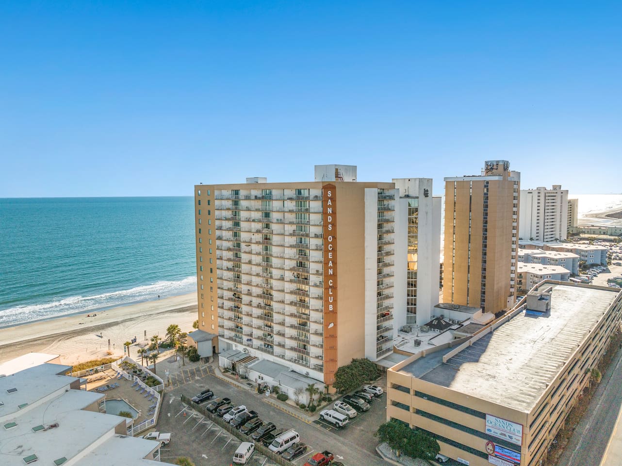 Sands Ocean Club with prime location on the beach and Shore Drive!