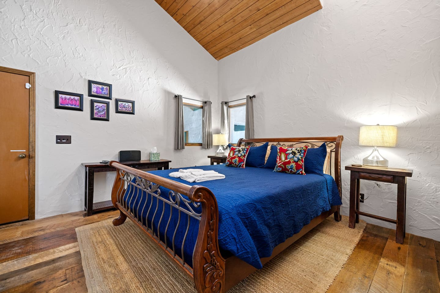 Guest bedroom, 1 Cal king bed and 1 queen bed.  Comfortable bedrooms designed for rest and recharge.  Every guest gets their own slice of comfort.  Perfect for families, couples, and friends.