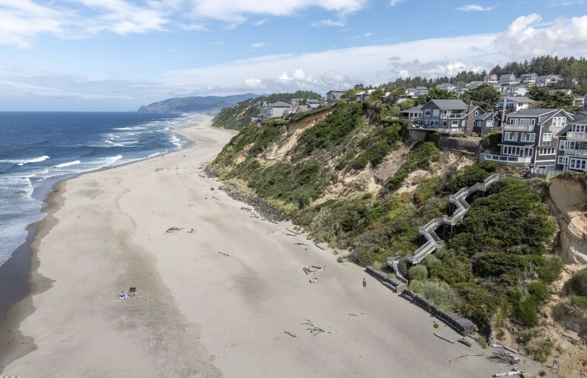 Olivia Beach Community Stair Access- Scenic staircase leading directly to the sand.