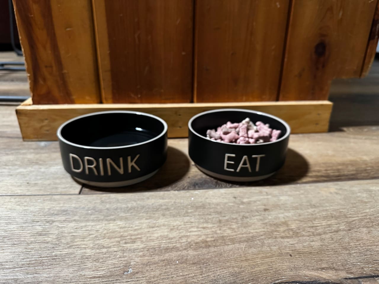 We even have bowls for our four legged guests!