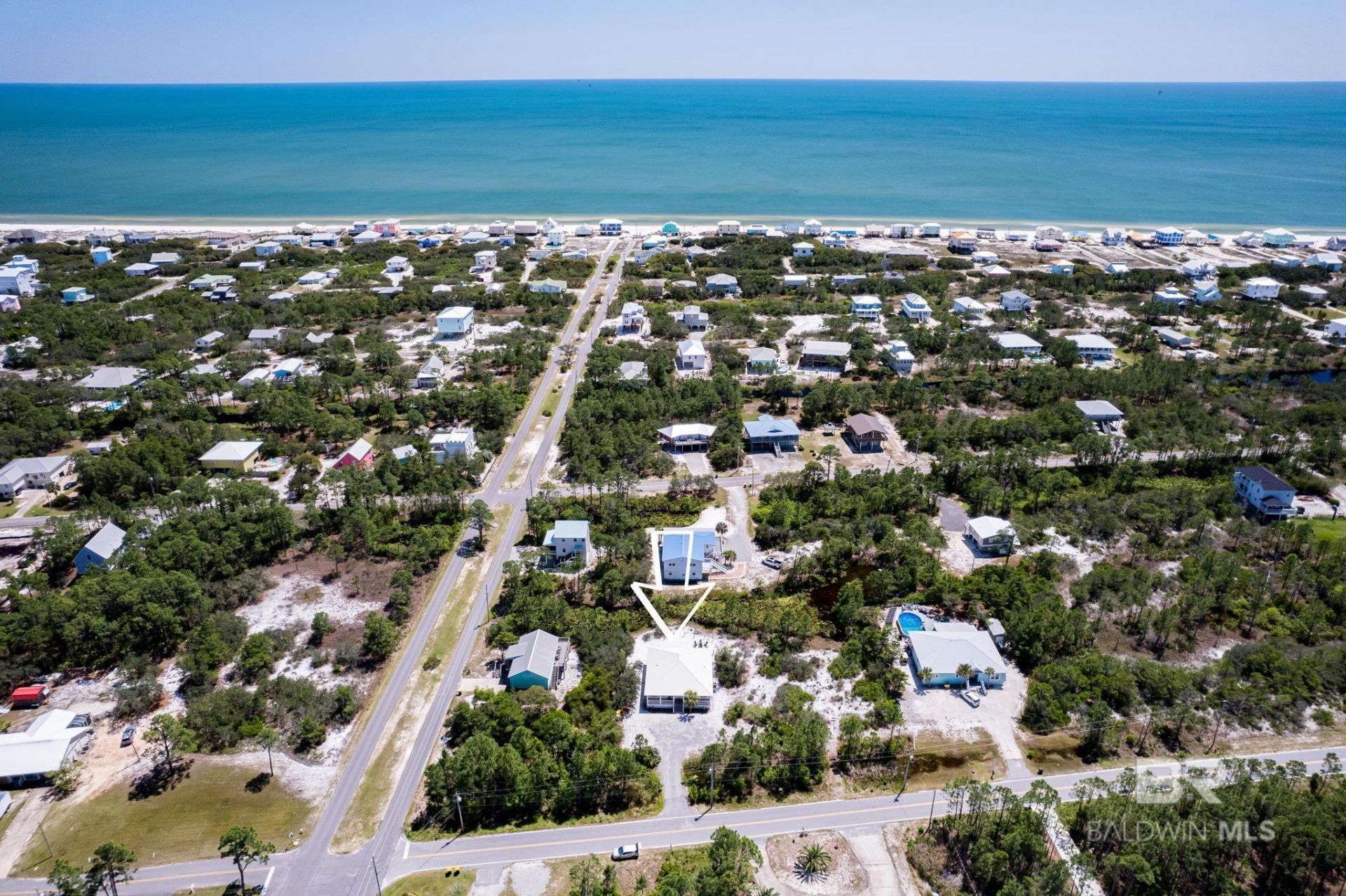 Aerial to Beach