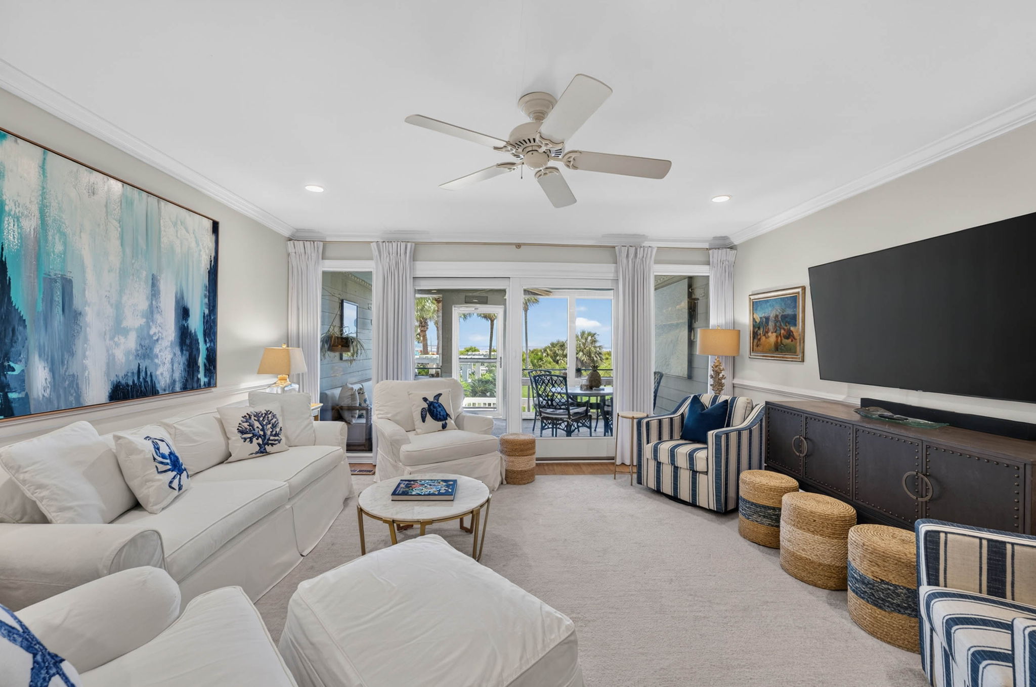 Living Room | Oceans 22 | 22 Beach Club Villas, Wild Dunes | IOP Escapes