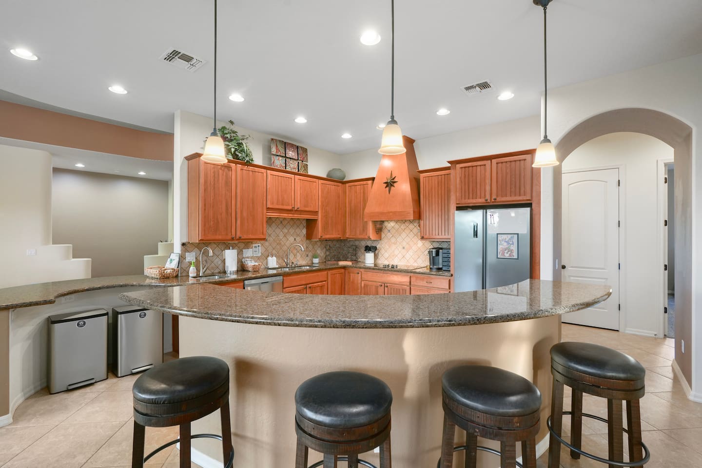 Open kitchen layout designed for entertaining and easy flow