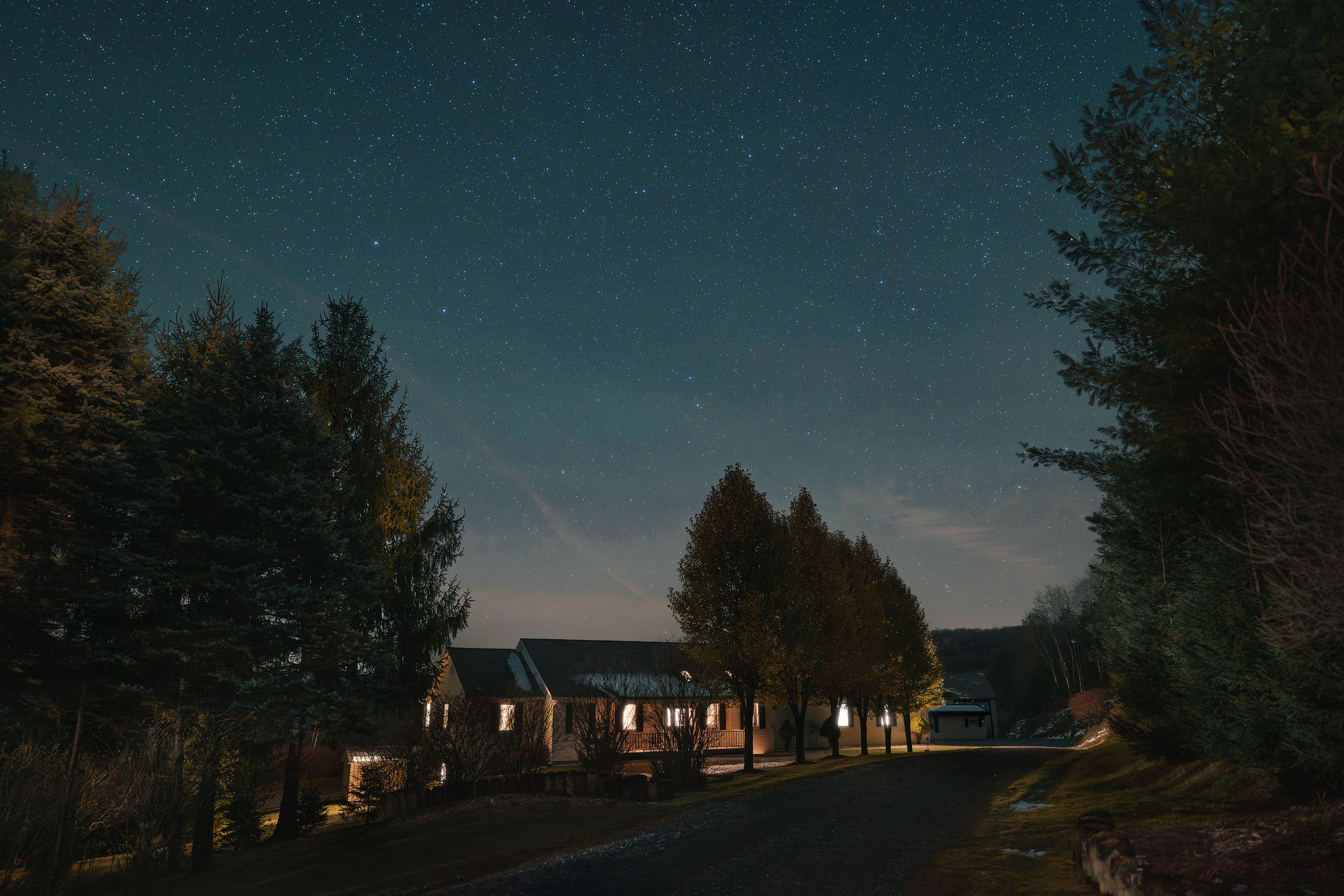 Private hilltop setting under Dark Skies PA perfect for stargazing