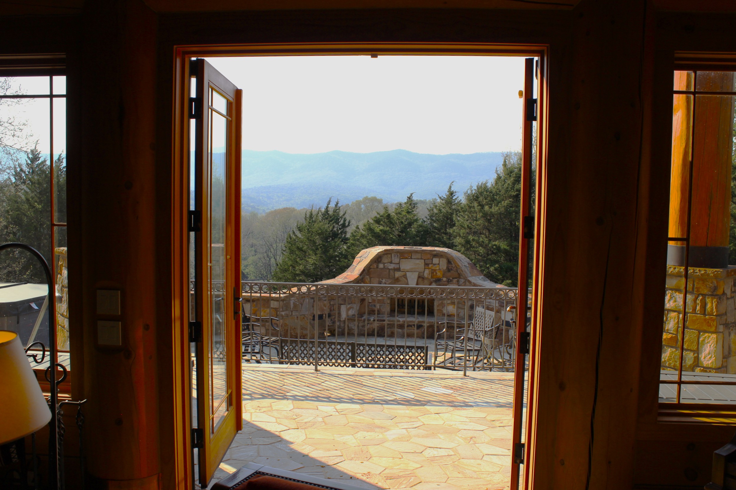 View of the patio from the livingroom