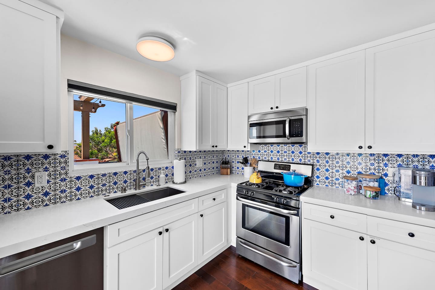 We also include kitchen basics like olive oil, spices and most importantly COFFEE.  We provide a keurig coffee maker.