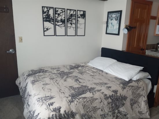 Full-size bed.