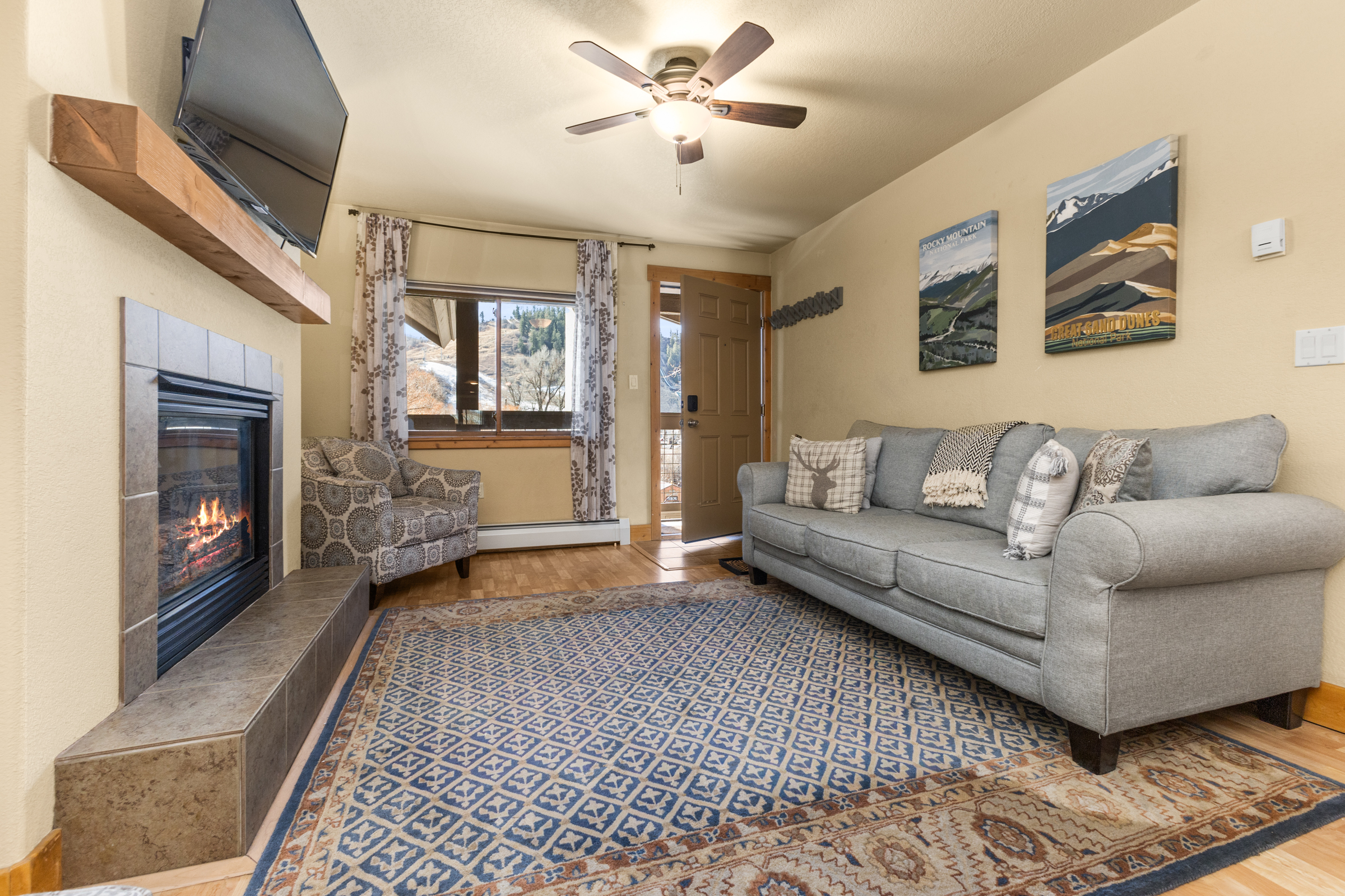 Living Room | Smart TV | Fireplace