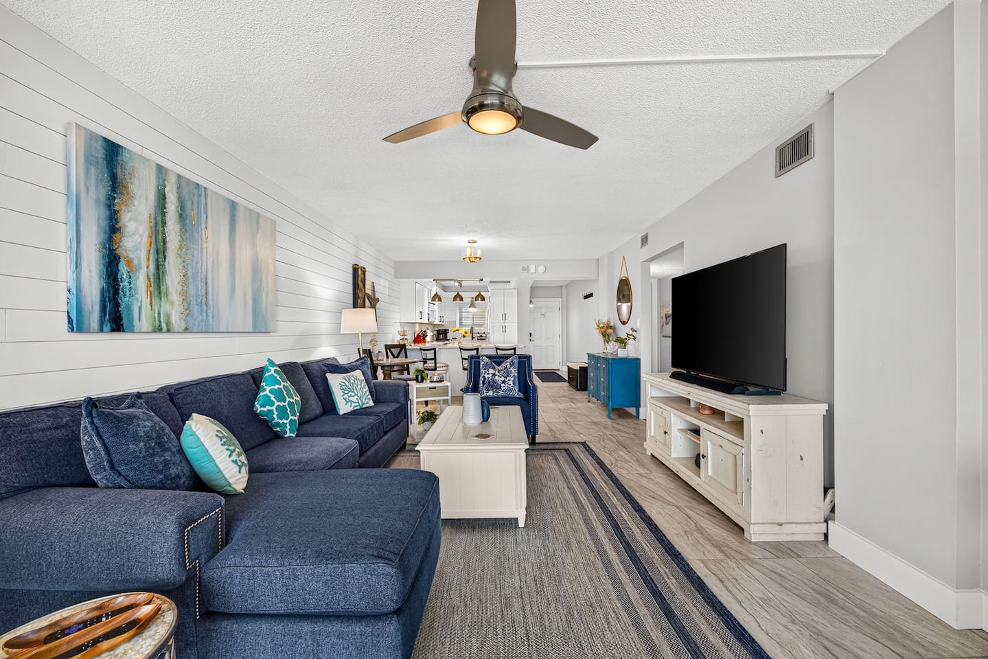 Enjoy Gulf views from spacious living room