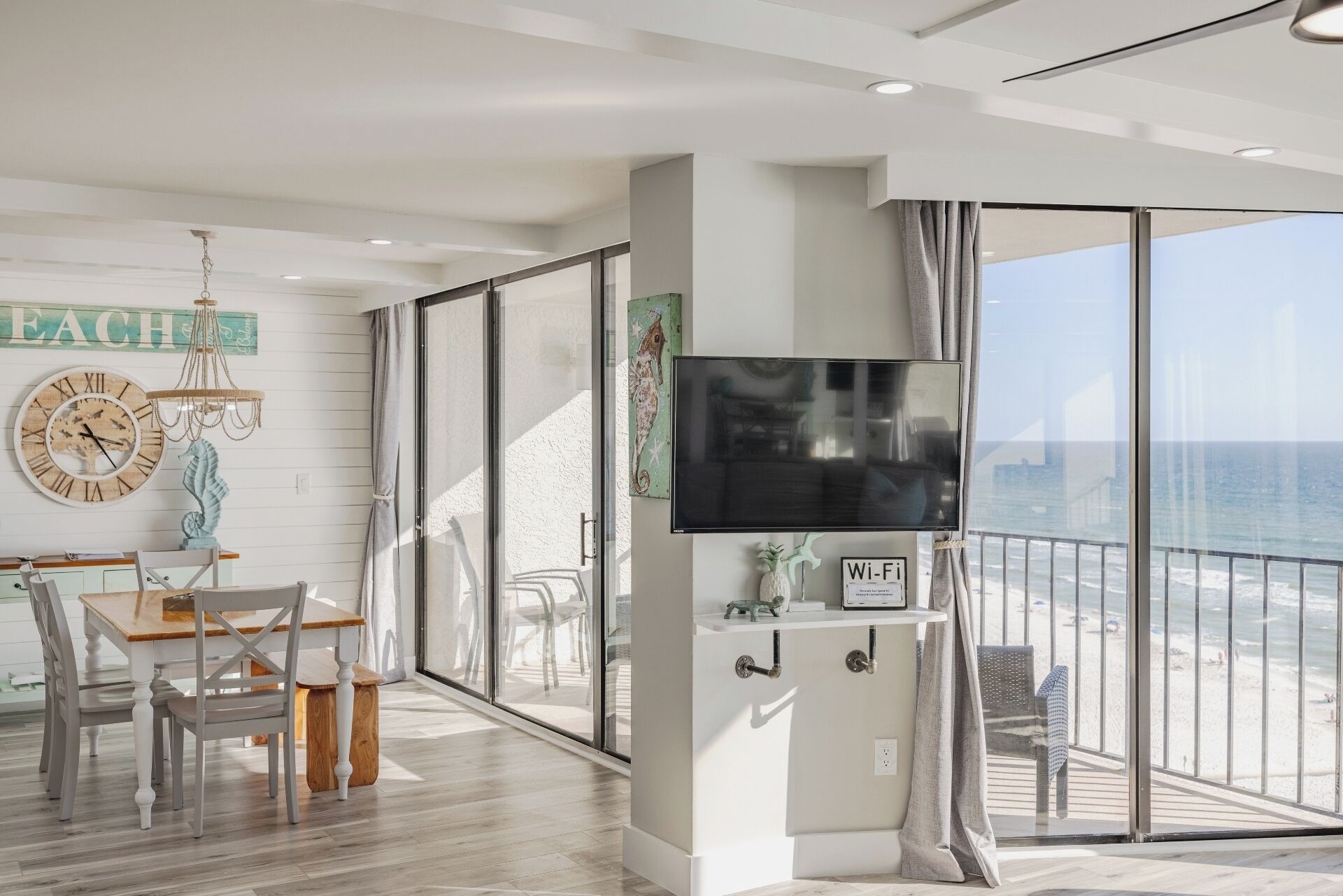 Smart TV and dining area