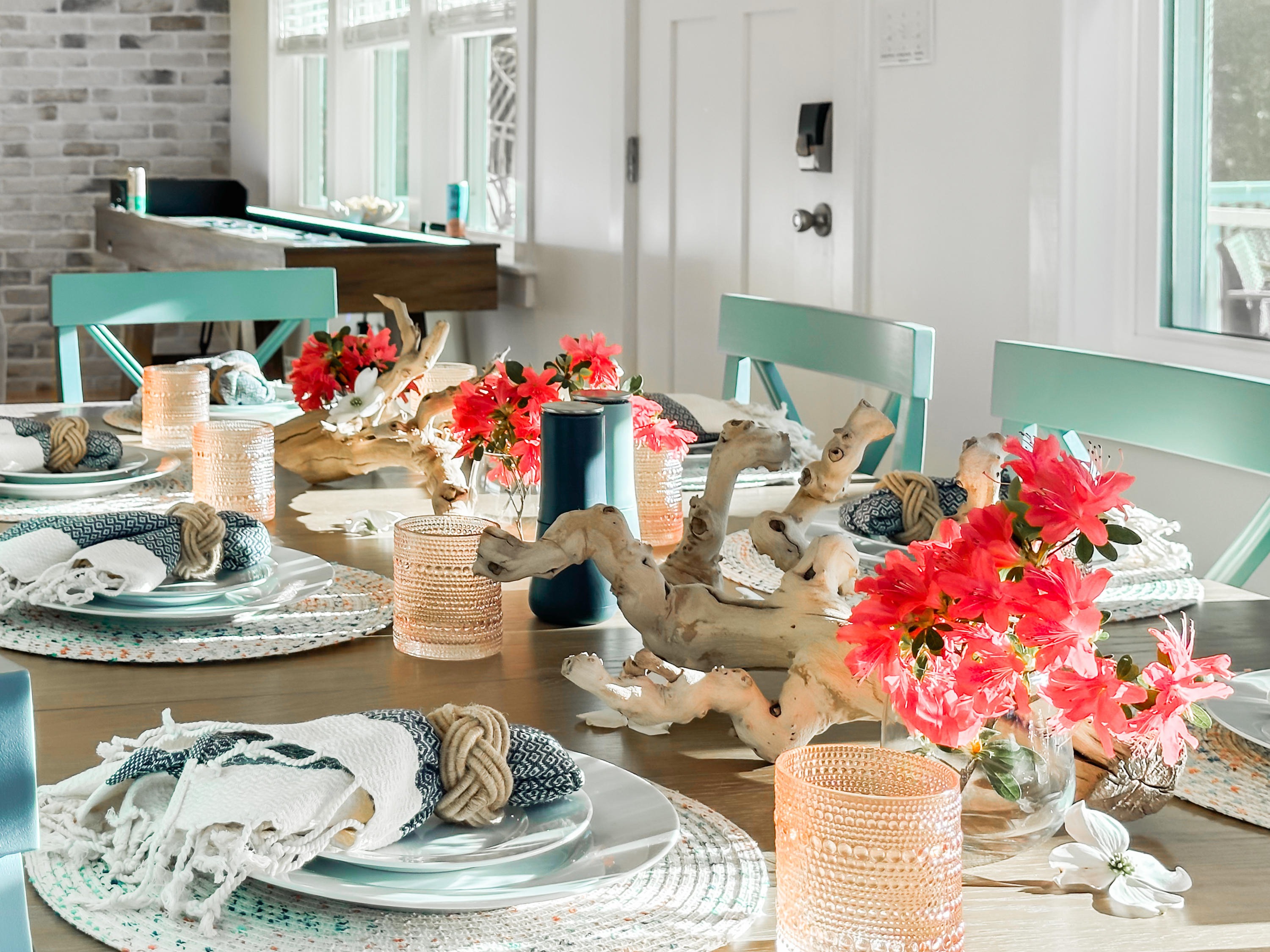 And fits perfectly between the kitchen and the porch dining table.