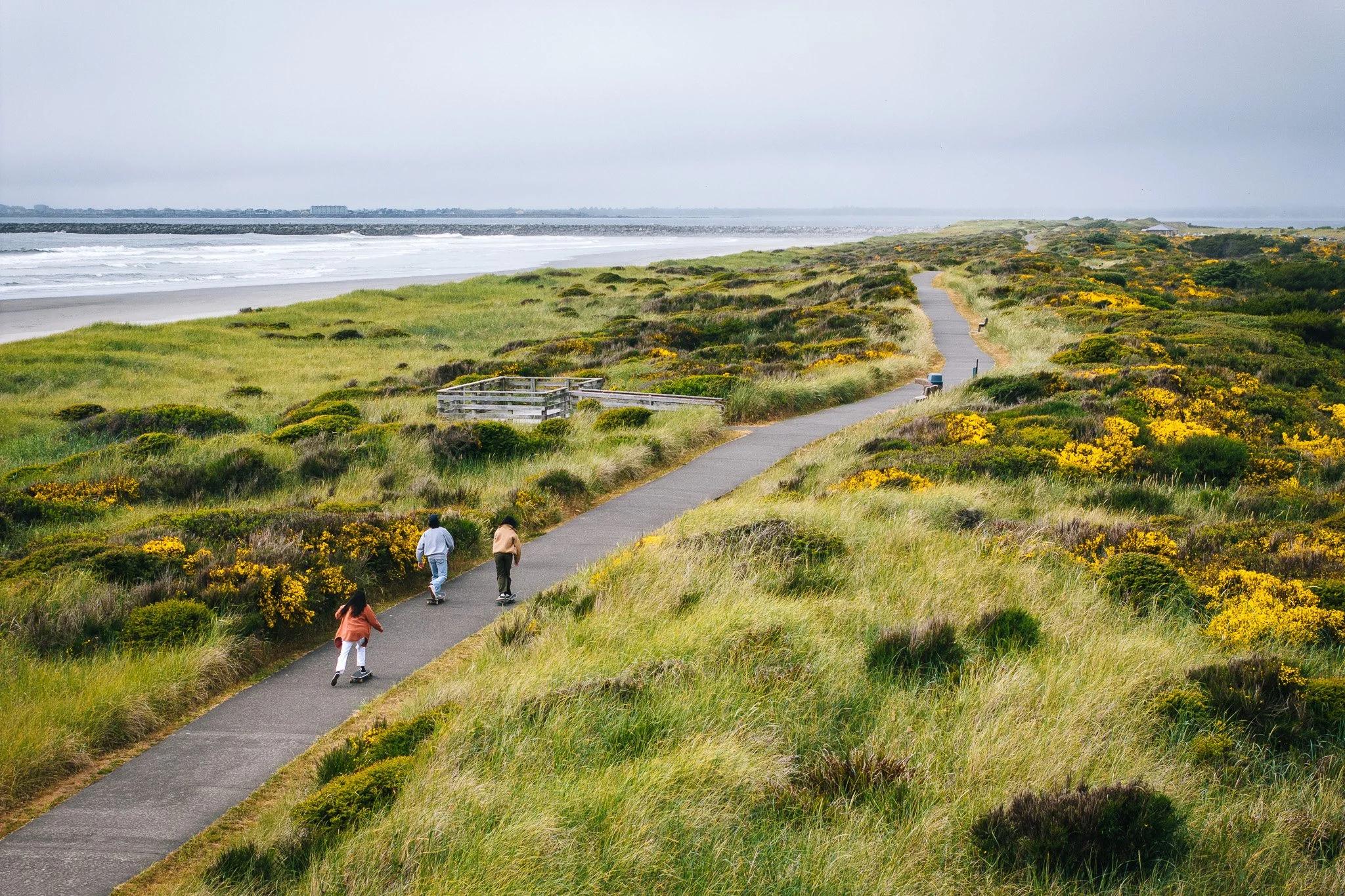 {Beach Trail} Stroll scenic trails through rolling coastal dunes with easy access to miles of beautiful Pacific shoreline.