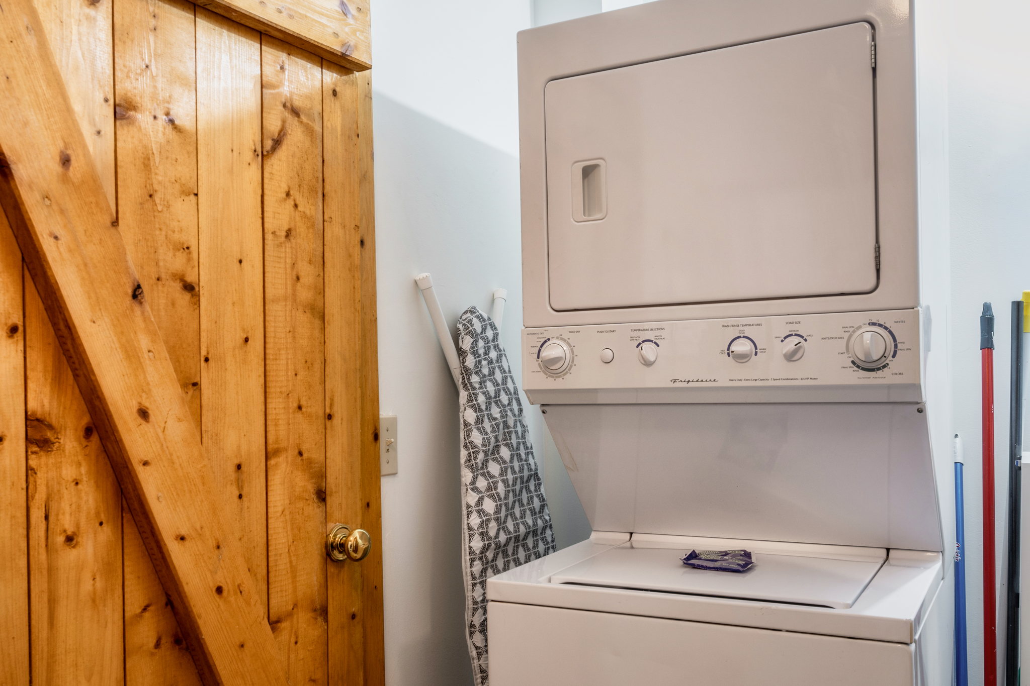 Need to do some laundry? The washer and dryer with laundry pods provided is yours to use.