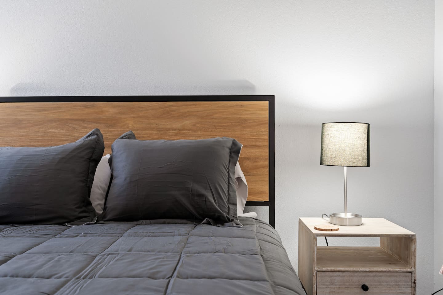 Our third bedroom features a queen bed and plenty of closet or storage space.